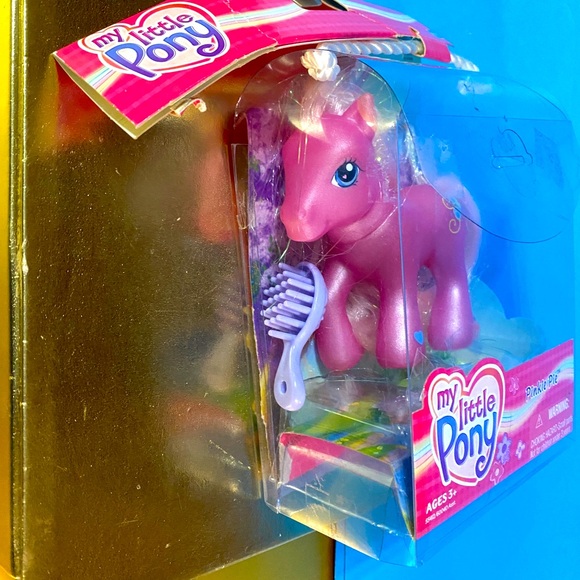 MY LITTLE PONY G3 VTG 2003 GLITTER CELEBRATION WAVE 1 PINKIE PIE w/CHARM & BRUSH - Picture 11 of 16